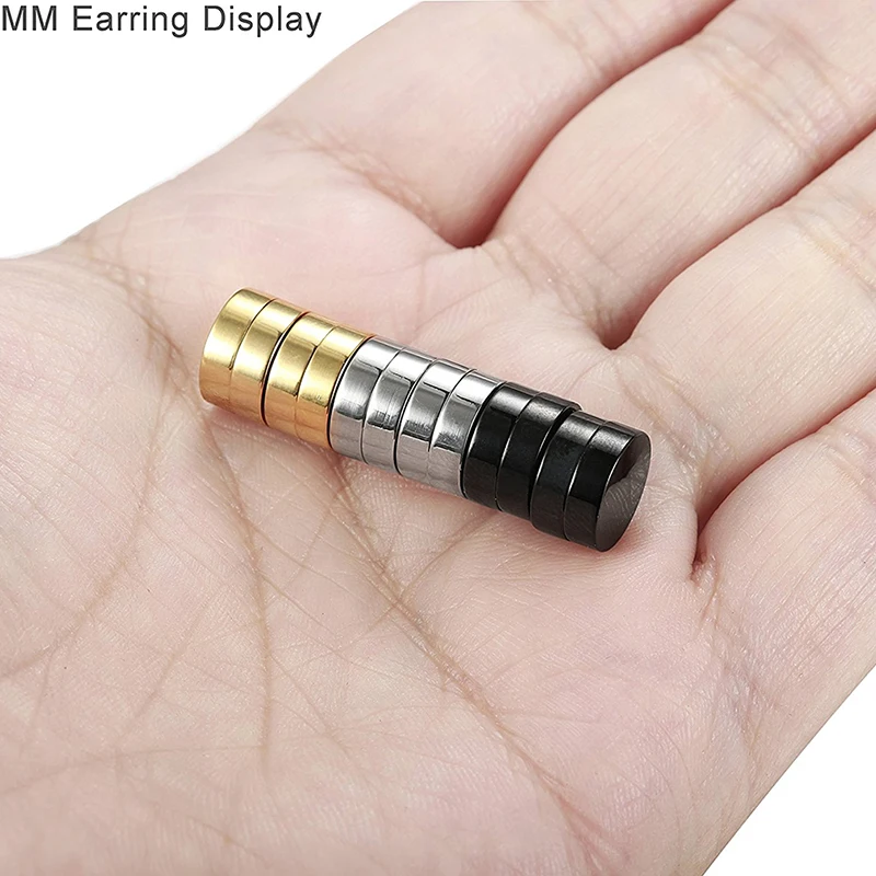 1 пара Магнитные Серьги с запонкой 6/8/10/12 мм круглые Форма без дырочек для ушей