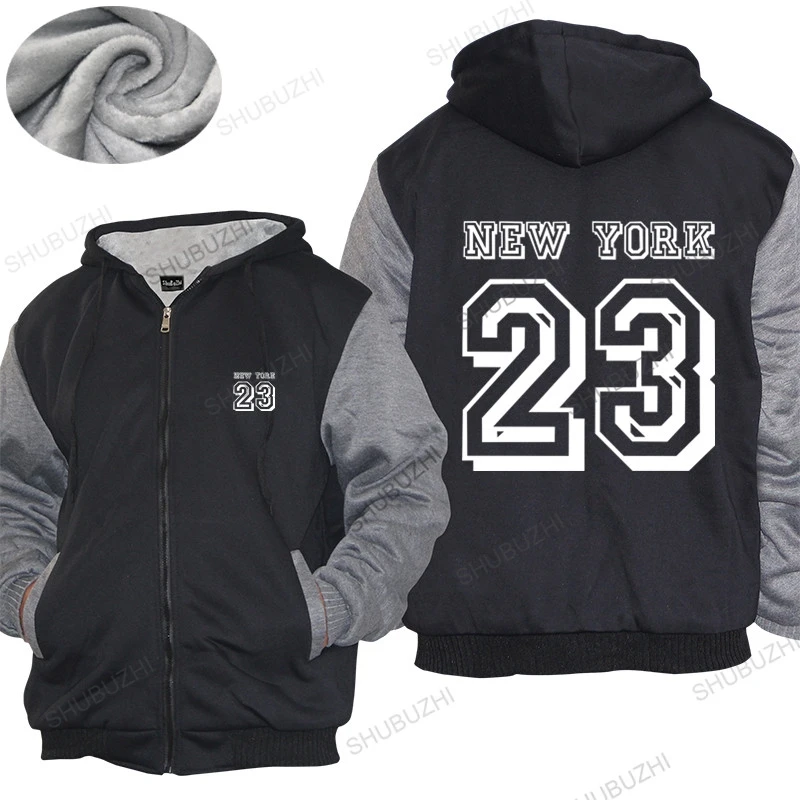 

mens brand warm coat male gift tops New York 23 Number Slogan Quality top gift Male long sleeve thick hoody drop shipping