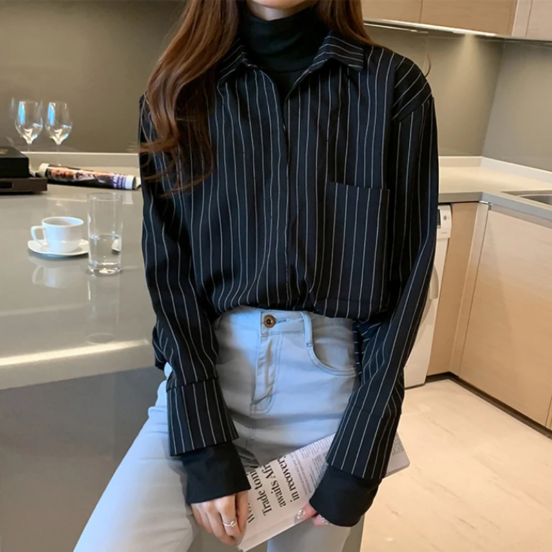 Рубашки с длинным рукавом женские новые дизайнерские лоскутные рубашки в