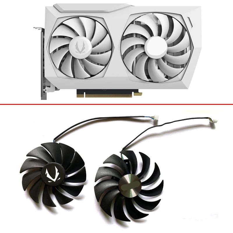 

100mm 89mm GAA8S2U 12V 4PIN White TX 3060 Ti AMP Edition GPU Fan For ZOTAC GAMING RTX 3060 Ti 3070 White Edition LHR Cooling Fan