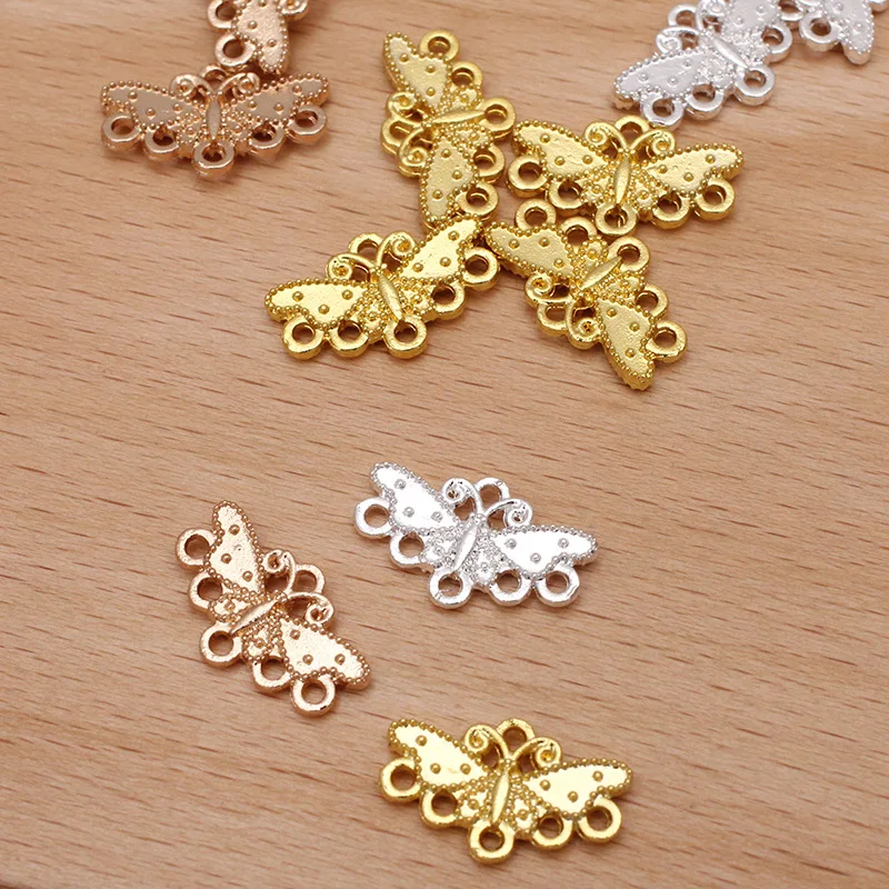 

10pcs/lot 11mm*18mm New Gold Alloy Pendant Buttons Symmetrical Bridal Hair Necklaces Jewelry Clothing Bags Shoes Accessories