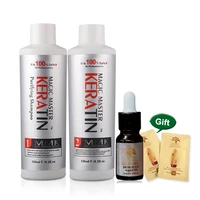 professional keratin coconut smelling without formalin 120ml magic master keratin hair treatmentpurifying shampooargan oil set