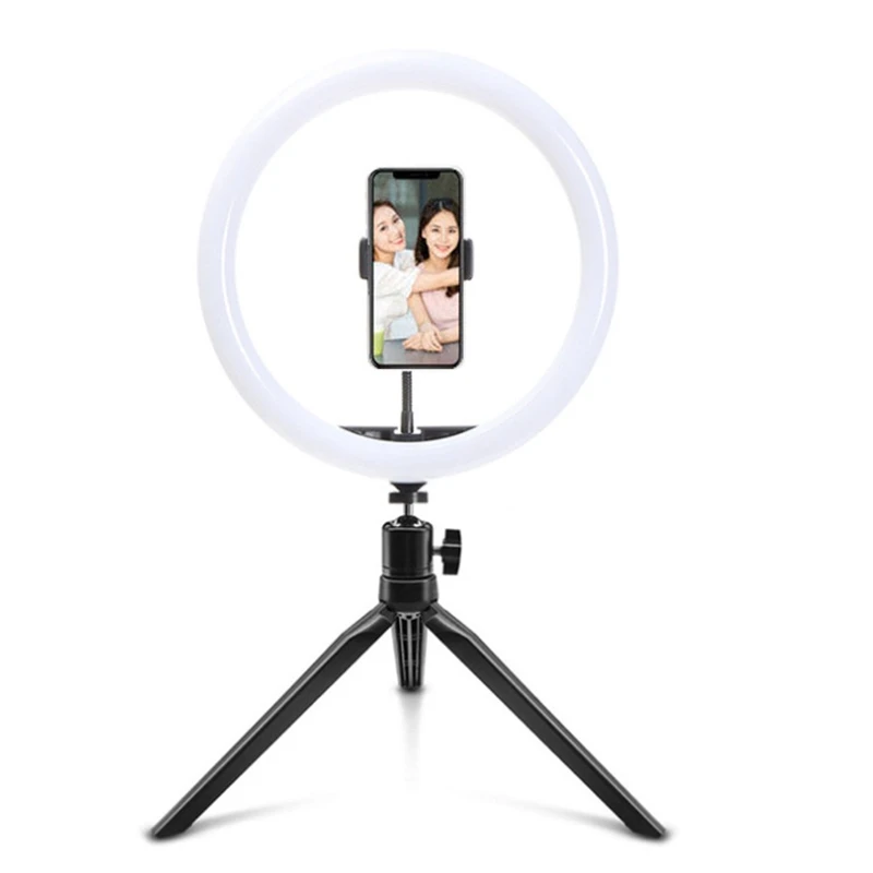 

10Inch Flat 0.2M Mobile Phone Live Fill Light, Dimmable LED Ring Light Camera Camera Ring Light for Real-Time Fill Light