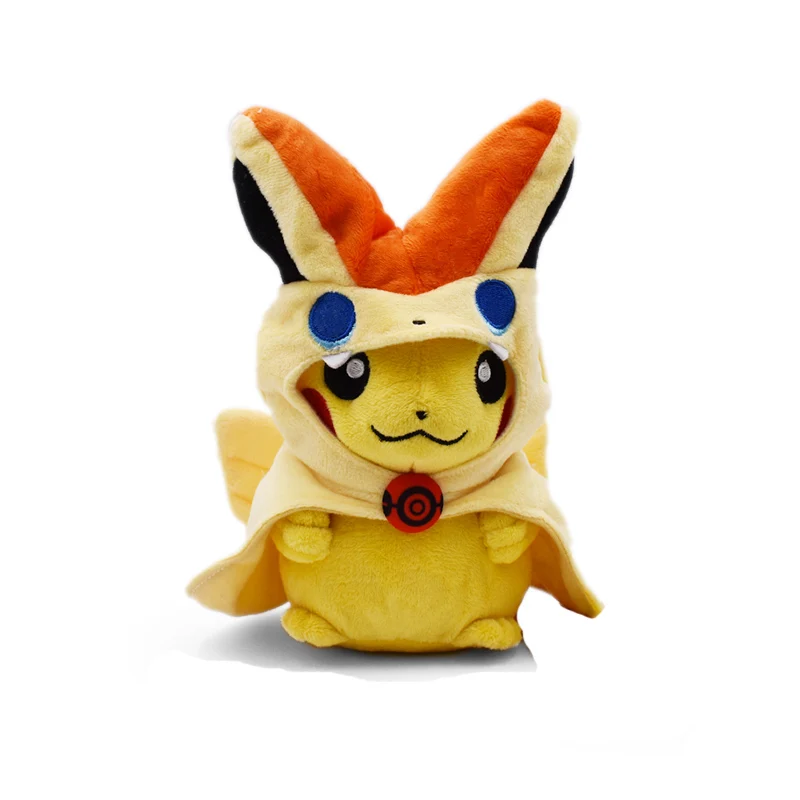 Горячие игрушки 20-24 см 7,9-9,4 ''Пикачу Косплей тиранитар Hydreigon Charizard Snorlax Ampharos Garchomp Мягкие плюшевые игрушки плюш - Цвет: 16cm Victini