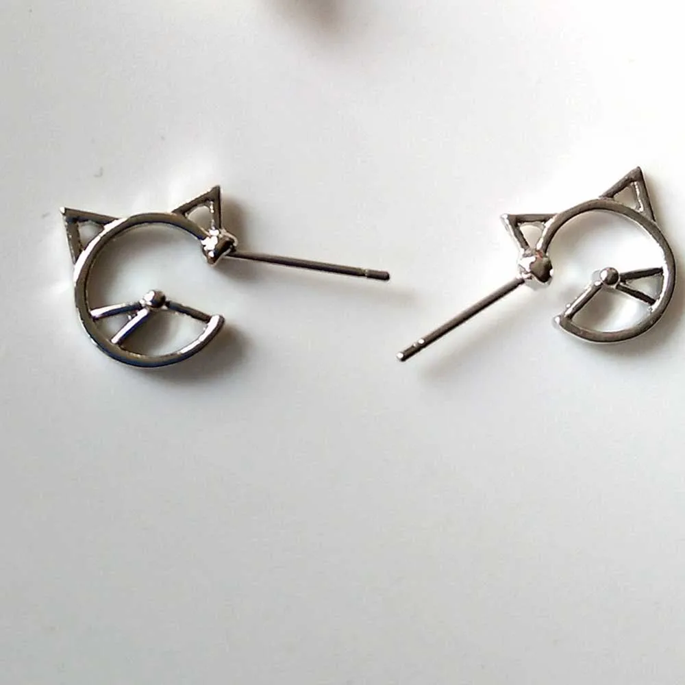 Серьги-гвоздики в форме кошки для девочек 1 пара | Украшения и аксессуары