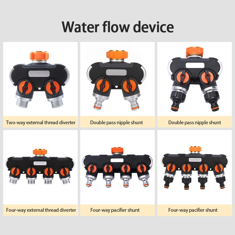 

4-ходовой разветвитель для садовых водопроводных труб, пластиковый соединитель для садового шланга, садовый четырехходовой клапан, уличные...