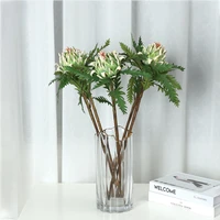 52cm long stem silybum artificial flower round head thistle eva foam simulation plant bonsai for home party wedding decoration