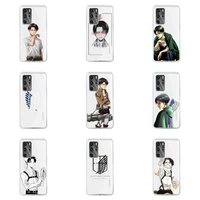 attack on titan phone case for huawei p40 p30 p20 mate honor 10i 30 20 i 10 40 8x 9x pro lite transparent cover