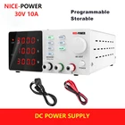 Новые 4 цифры программируемый лаборатории DC Питание 30V 10A Регулируемый с высокой точностью памяти переключатель функций регулируемого источника