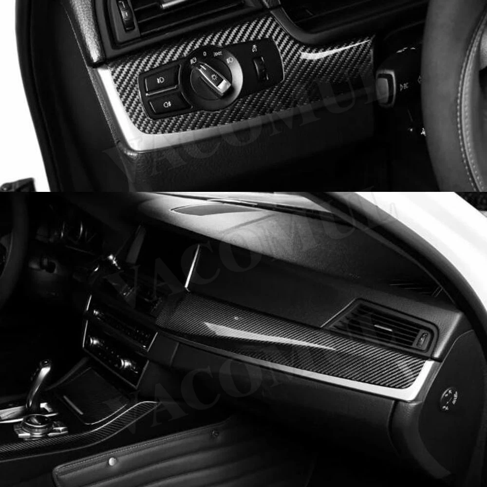 Отделка двери салона автомобиля из углеродного волокна для приборной панели