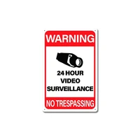 slall warning 24hour video surveillance no trespassing retro street sign household metal tin sign bar cafe car motorcycle garage