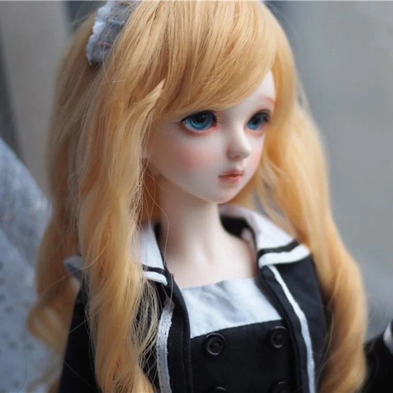 BJD кукла волосы 1/3 1/4 1/6 SD парик провод мода блонд большие Волнистые игрушечные