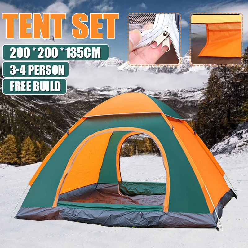 

Protable Outdoor Automatic Tents Camping Beach Tent Ultralight Waterproof Sun Shelter Travelling Hiking 1~4 Person Large Space