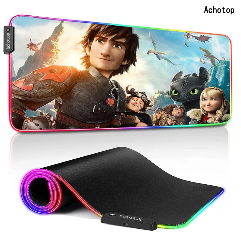 

Anime LED Gaming Mouse Pad Computer Mousepad RGB Large Mouse Pad Gamer XXL Mouse Carpet Big Mause Pad PC Desk Mats with Backlit