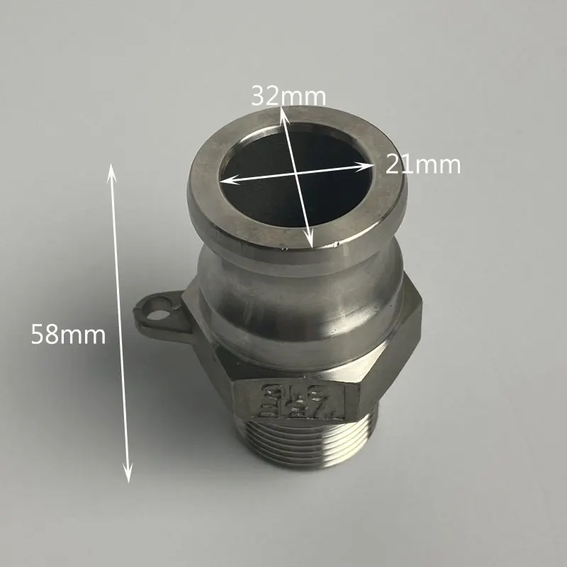 

DN20 3/4" 316 304 Stainless TYPE F Homebrew Camlock Adapter BSPT Barb Camlock Quick Coupling Disconnect For Hose Pump Fittings