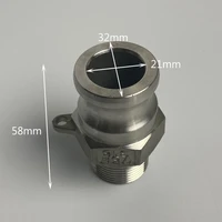 dn20 34 316 304 stainless type f homebrew camlock adapter bspt barb camlock quick coupling disconnect for hose pump fittings