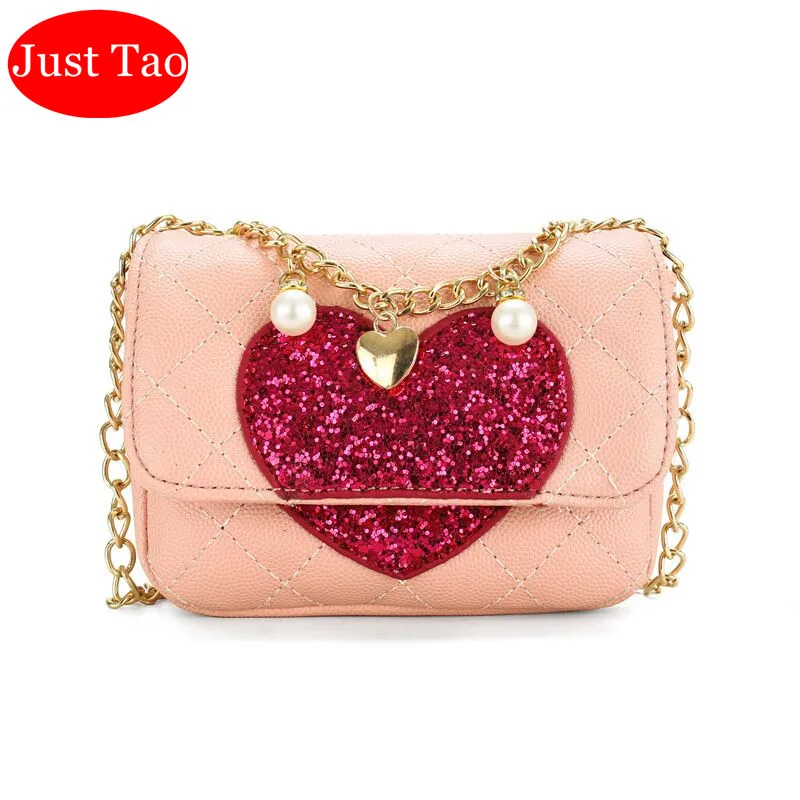 DHL Free Shipping！Just Tao Child‘s lovely wallets Girls Coin purse bags Little baby girl Gift Kid mini Bags  heart Bag  JTD059
