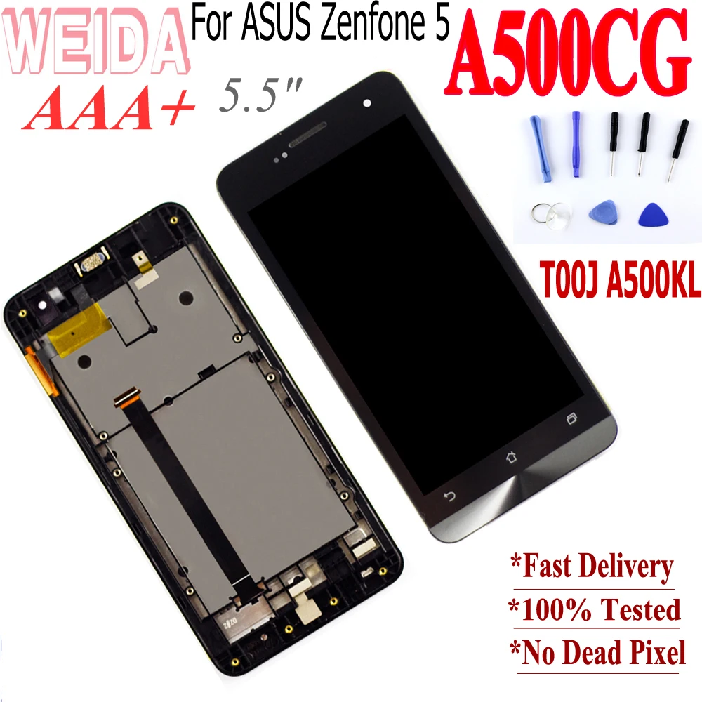 

5,0 "оригинальный для ASUS Zenfone 5 A500KL A500CG A501CG T00J ЖК-дисплей с сенсорным экраном дигитайзер для Zenfone 5 Дисплей Бесплатная доставка