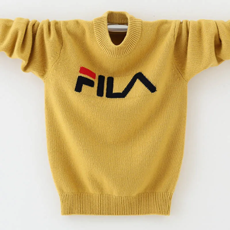 Зимний высококачественный кашемировый свитер детский пуловер теплый шерстяной