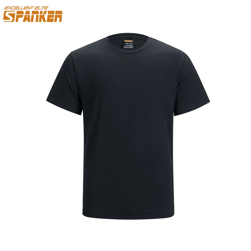 

Отличный Элитный спанкер, Спорт на открытом воздухе, из чистого хлопка, с коротким рукавом, тактический, Повседневный, тонкий, с круглым выре...