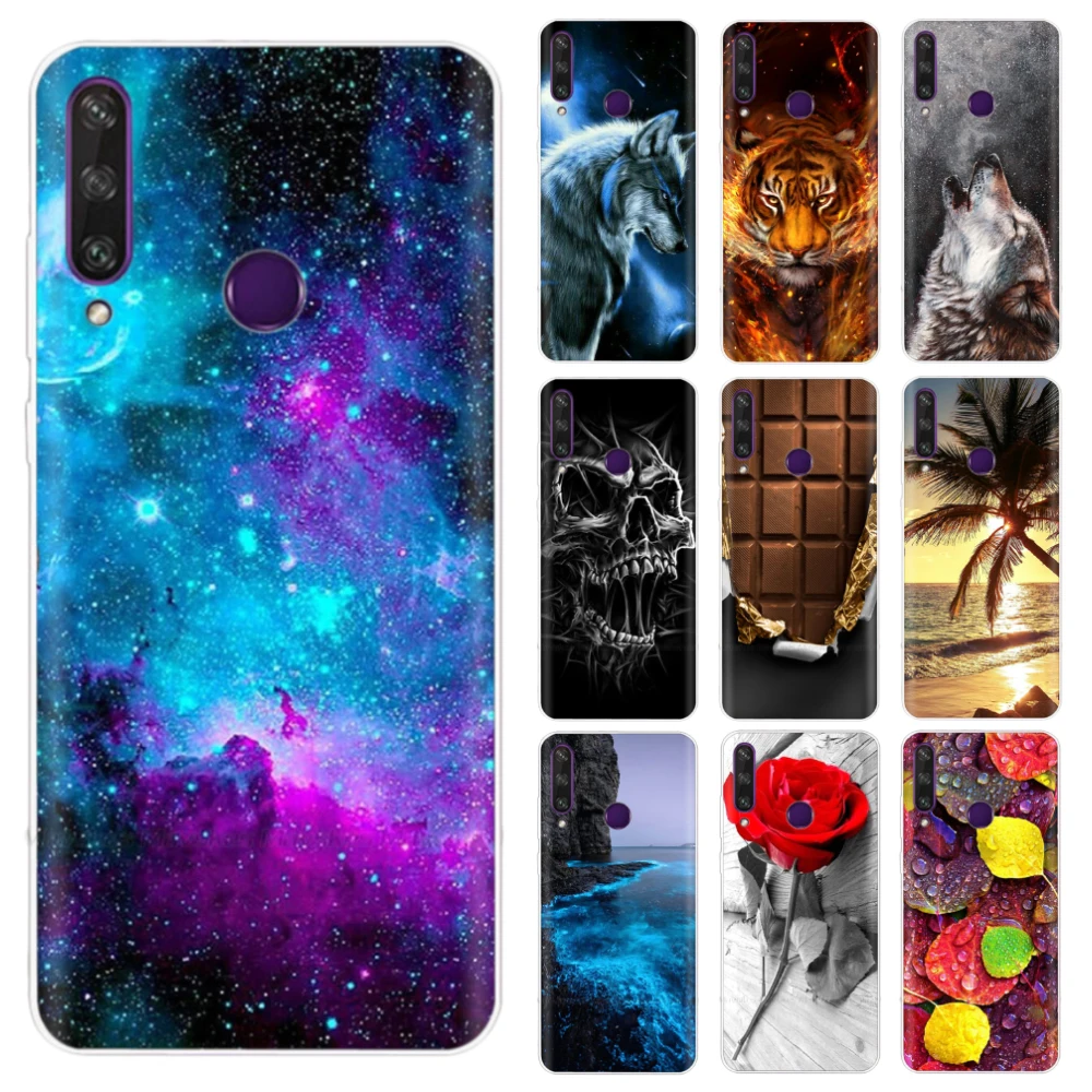 

for Huawei Y6P Case Silicone Soft Shell Protector Funda Case For Huawei Y6P Y6 P 6.3" Phone Case Cute Cartoon TPU Coque Bumper