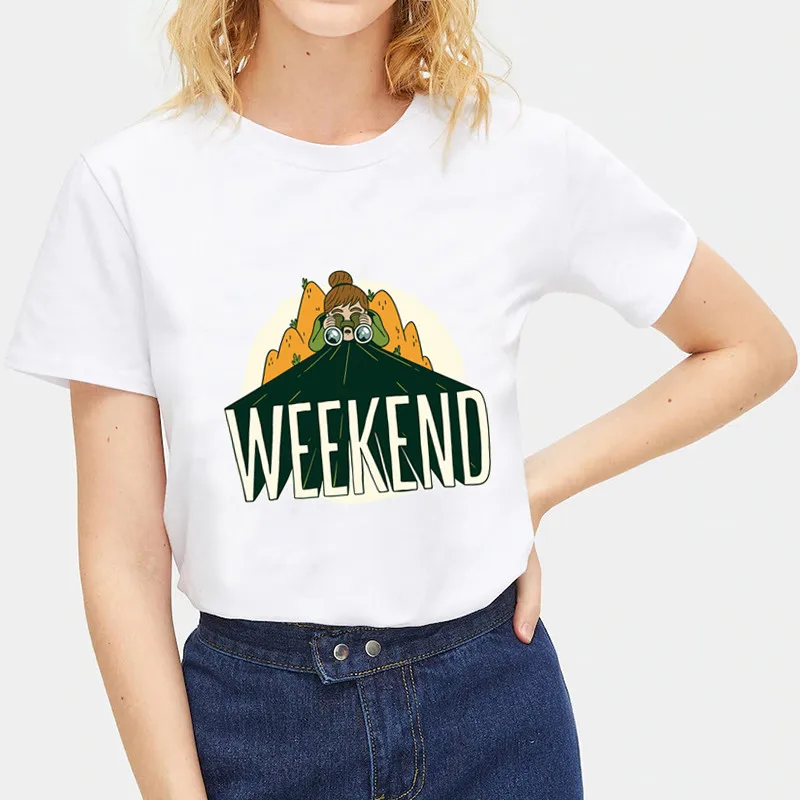 Модная женская футболка с буквенным принтом и цитатой базовые летние женские