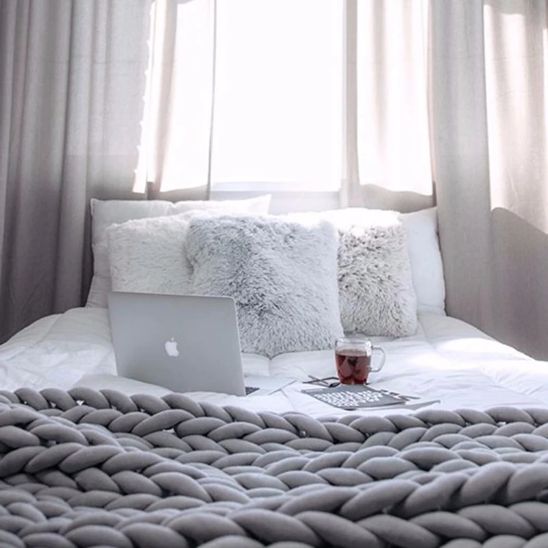 1000 г толстые крупногабаритного объемной пряжи для ручная вязка крючком мягкая