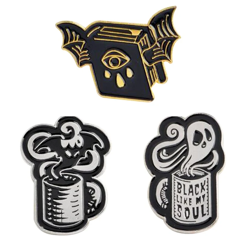 Модная креативная серия ужасов кофейная чашка дьявол крылья летучая мышь