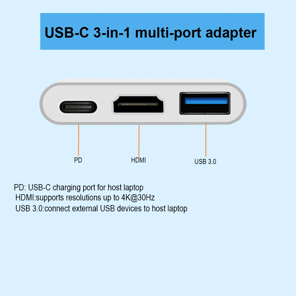 3 в 1 Thunderbolt Тип USB C к HDMI 4K USB3.0 адаптер конвертер кабель для macbook pro 2016 2015|hdmi 4k|to