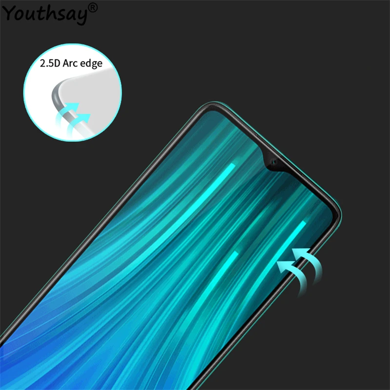 2pcs glass for xiaomi redmi note 8 pro full cover screen protector glass for xiaomi redmi note 8 pro glass for redmi note 8 pro free global shipping