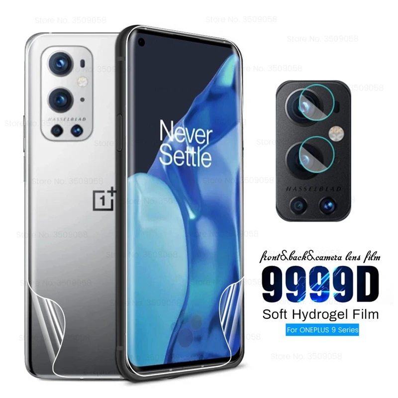 

front back hydrogel film screen protector not glass for oneplus 9 pro oneplus9 one plus 9r 2021 camera len protective film cover