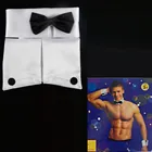 Костюм для косплея для мужчин и взрослых, костюм с бантом на воротнике, с манжетами для официанта, комплект нижнего белья для Хэллоуина, для одной вечеринки