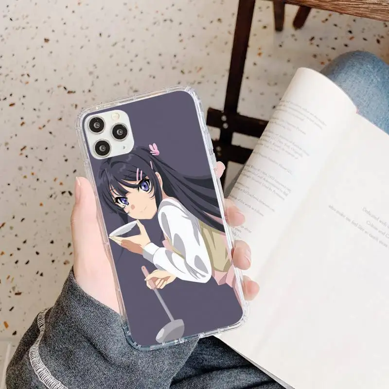 

Sakurajima Mai anime Phone Case Transparent soft For iphone 5 5s 5c se 6 6s 7 8 11 12 plus mini x xs xr pro max