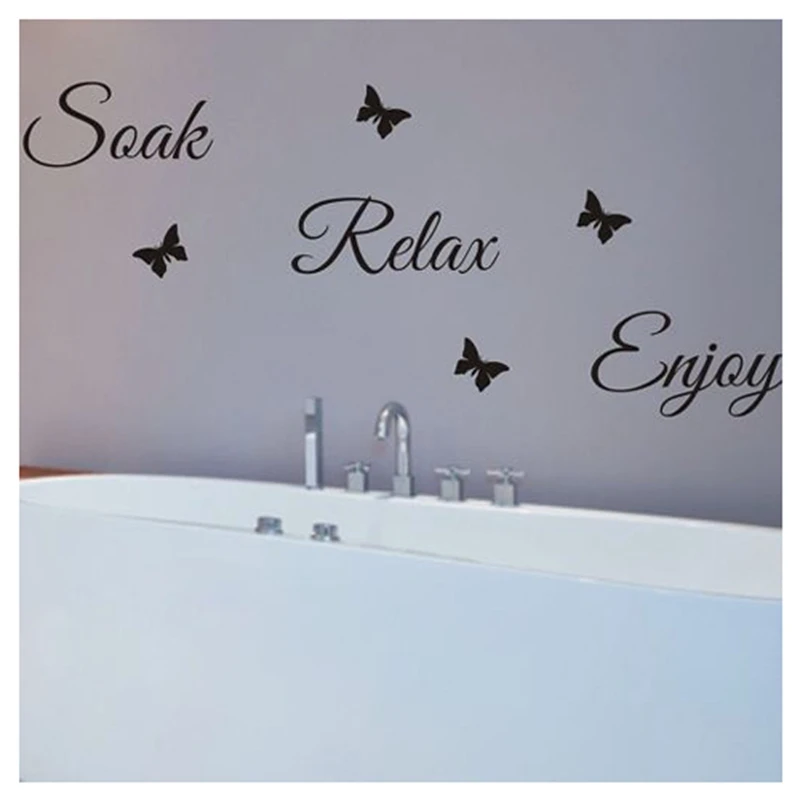 1 шт. съемный &quotЗамачивание Расслабление Наслаждайтесь&quot стикер на стену