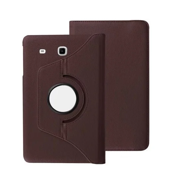 Brown Чехол для samsung Galaxy Tab E 8,0 SM-T377 T375 T378 чехол 360 Вращение Смарт PU чехол для samsung Tab E 8,0 T377 Чехол подставка - Цвет: Brown