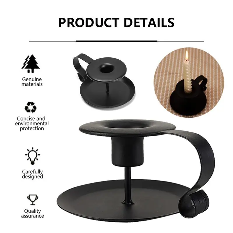 

Metal Candle Holder Round Iron Art Candlestick Taper Christmas Table Dinner Desktop Ornament Home Decor 2021 The New