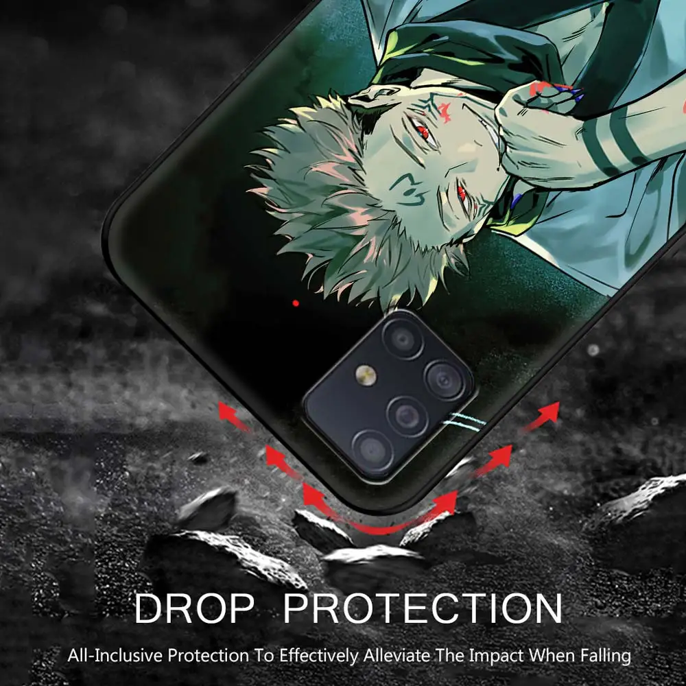 

Jujutsu Kaisen Anime Phone Case for Samsung Galaxy A51 A71 A50 A21s A31 A10 A20e A41 A70 A30 A11 A40 A20s Soft Black Cover