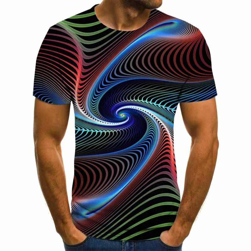 

2021 new three-dimensional graphic T-shirt men's casual tops fun 3D men's T-shirt summer O-neck shirt plus size streetwear