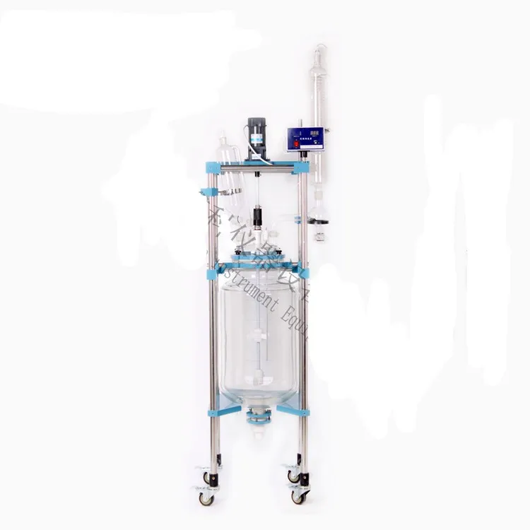 

50L Jacketed Glass Chemical Reactor Vessel Customizable ATT