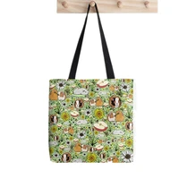 2021 shopper guinea pigs tote bag print tote bag women harajuku shopper handbag girl shoulder shopping bag lady canvas bag