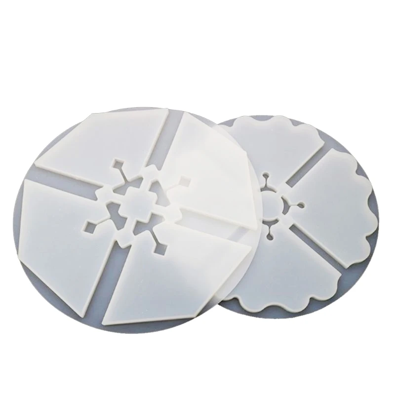 

2Pcs Coaster Resin Molds, Interlocked Puzzle Silicone Molds for DIY Resin Agate Geode Slice Coasters, Jewelry Holders Dish