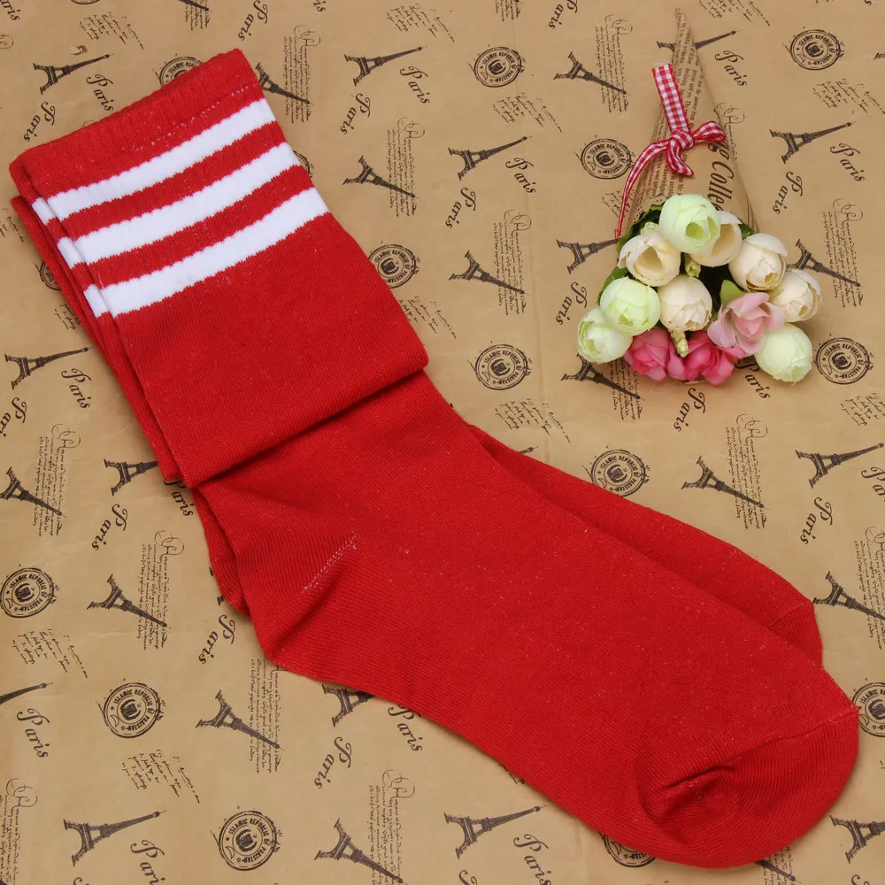 1 пара Гольфы выше колена гольфы носки для фитнеса девочек черные красные в стиле