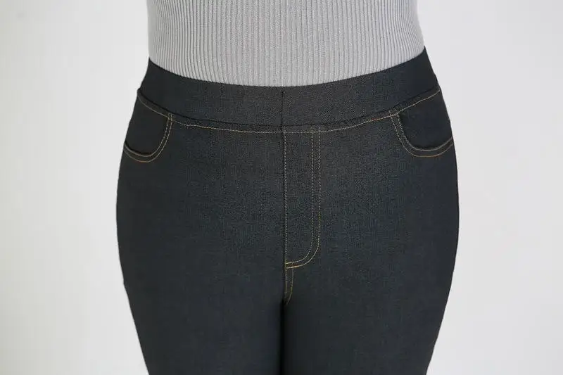 2XL-9XL, джинсы большого размера, осень размера плюс, Стрейчевые женские джинсовые штаны с высокой талией, женские 6XL 7XL, большой размер, узкие джинсовые брюки