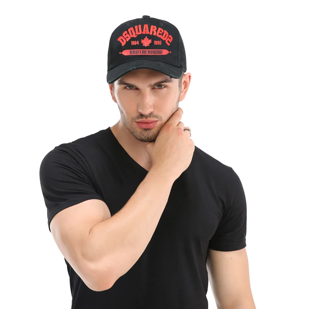 

2021 DSQ cap Brotherhood For Spring Autumn Classic Casual Sports Black With Embroidery Pure Cotton Men Women Dad Cap Hat