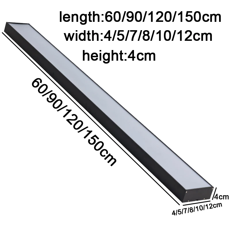 Led Office Pendant Lamp LED Strip Light 60/90/120/150/180cm 72W T5 Rectangular Hanging Line Long Workshop Lights | Лампы и освещение