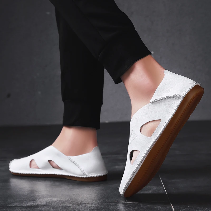 

Men's Casual Loafers Breathable Shoes Men Beach Slippers Hip Hop Shoes Sandals Breathable Flat Outdoor Lovers Summer Casual