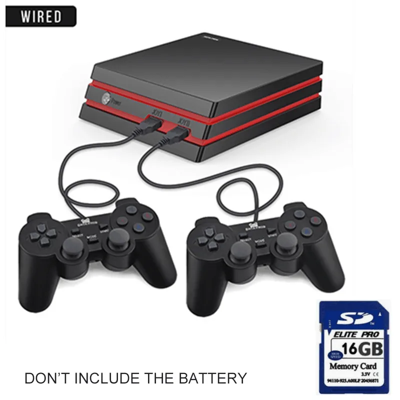 Wired with card Игровая консоль-лягушка с 2,4G беспроводным контроллером HDMI, видео игровая консоль 600, классические игры для GBA family tv, Ретро игры - Цвет: Wired with card