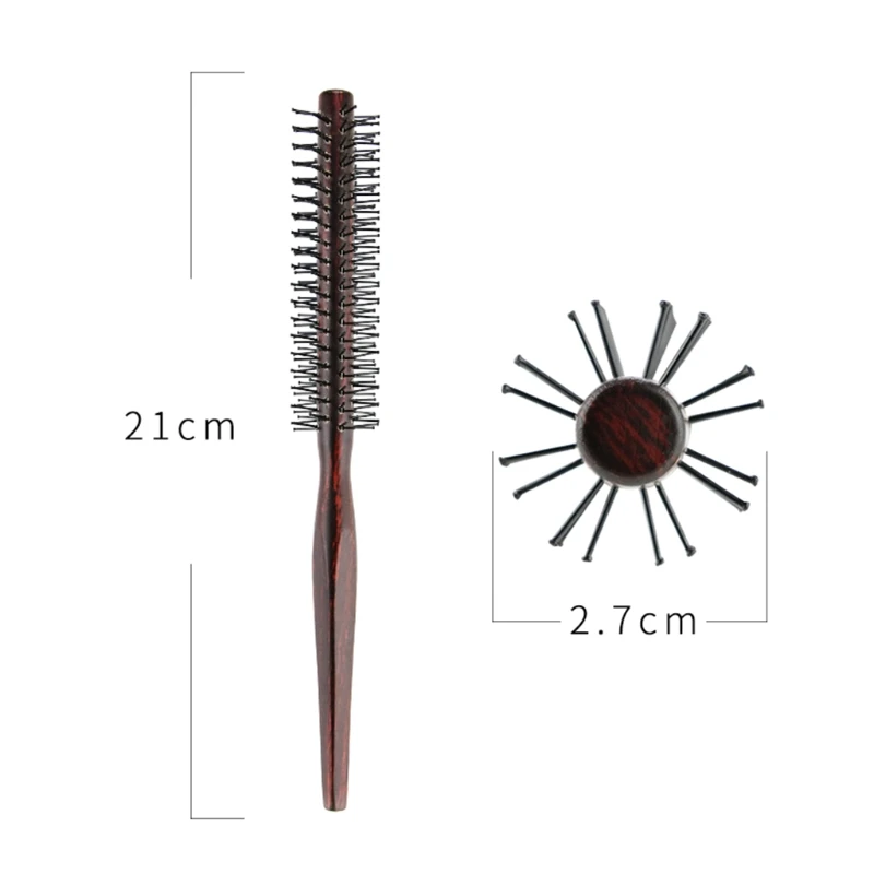 

Nylon Round Hair Brush Anti-Static Comb Blow Drying to Style Dry Wet Hairdressing Styling Tools for Salon Home Use