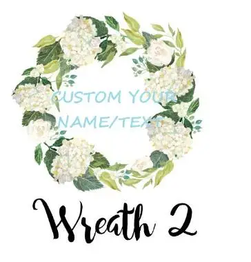 Wreath 2 Персонализировать название халаты для невесты и подружек подарки, изготовленный на заказ белый цветочный халат атласный, пижамы для невест, кимоно - Цвет: Wreath 2