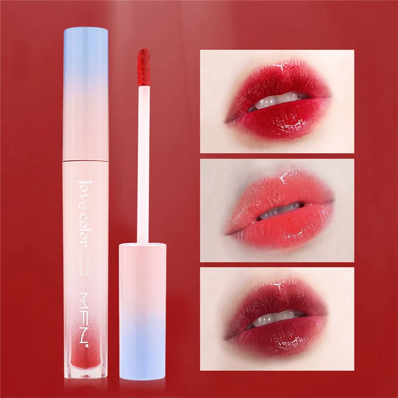 Матовый блеск для губ жидкая помада зеркальный блестящая долговечная